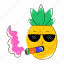 smoking pineapple, pineapple fruit, cool pineapple, pineapple sunglasses, pineapple 