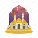 golden, mosque, islamic, worship place, muslim, pray, moslem, mubarak, islam 