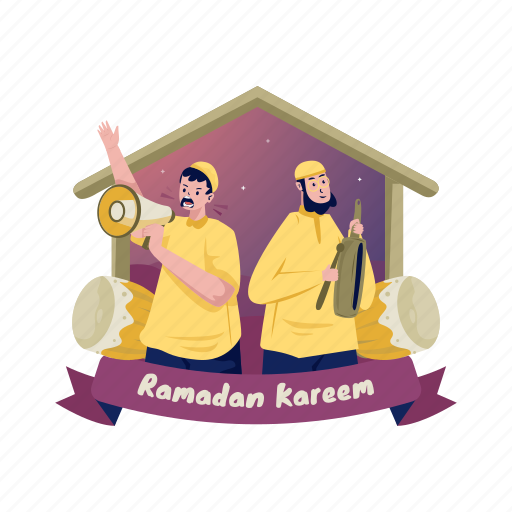 Sahur, wake up call, sign, islamic, religion, suhoor, tradition illustration - Download on Iconfinder