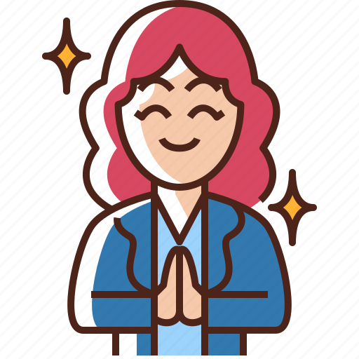 Hospitality, service, character, people, happy, female, kind icon - Download on Iconfinder