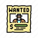 wanted, poster, western, cowboy, sheriff, man
