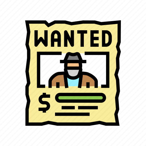 Wanted, poster, western, cowboy, sheriff, man icon - Download on Iconfinder