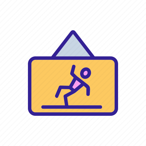 Accident, caution, fall, floor, safety, slippery, wet icon - Download on Iconfinder