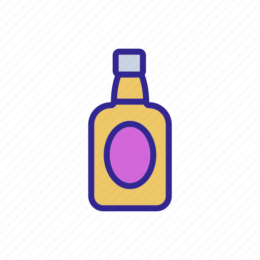 Alcohol, bar, beverage, contour, glass, whiskey, whisky icon - Download on Iconfinder