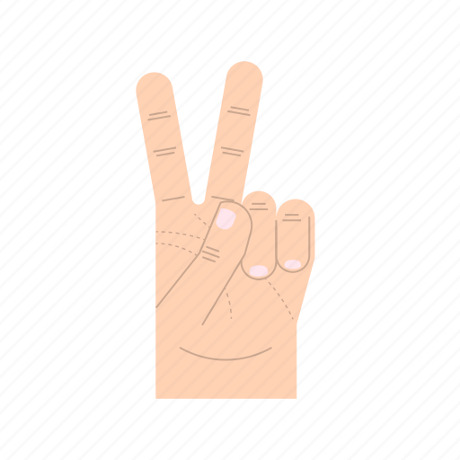 Body language, fingers, gesture, hand, forefinger, middle finger, peace icon - Download on Iconfinder
