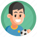 avatar, boy, football, man, soccer, sport
