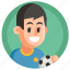 avatar, boy, football, man, soccer, sport 