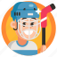 avatar, boy, goalkeeper, hockey, man, sport 