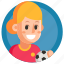 avatar, football, girl, soccer, sport, woman 