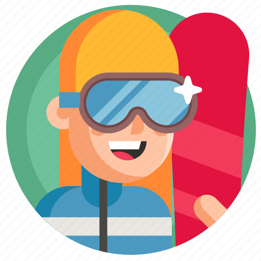 Avatar, girl, snowboarding, sport, woman icon - Download on Iconfinder