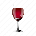 drunk, glass, of, red, wine
