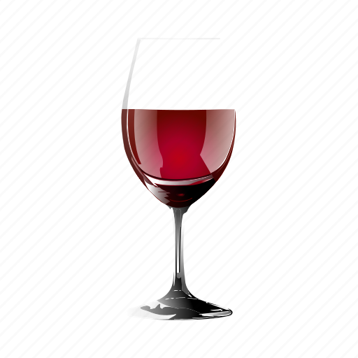 Drink, glass, half, of, red, wine icon