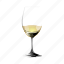 glass, in, of, remnant, white, wine 