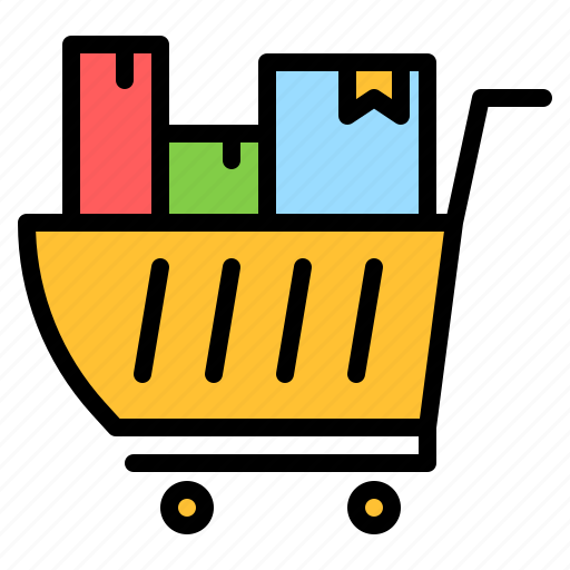 Abundance, wholesale, stockpile, storage, cart, goods, shopping icon - Download on Iconfinder