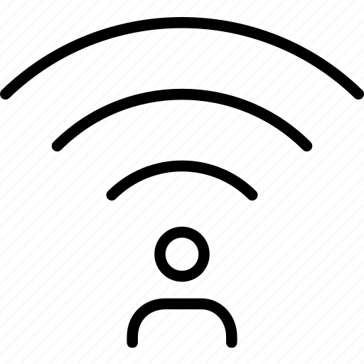 Connection, human, person, wave, wifi icon - Download on Iconfinder