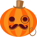 halloween, jack-o-lantern, monocle, posh, pumpkin, tophat