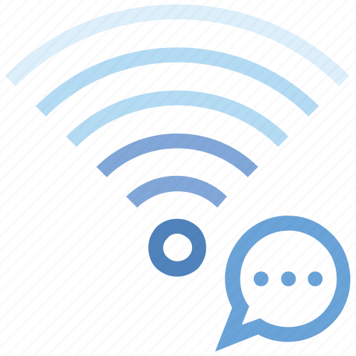 Bubble, connection, hotspot, message, signal, wifi, wireless icon - Download on Iconfinder