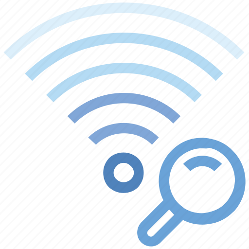 Connection, hotspot, magnifier, search, signal, wifi, wireless icon - Download on Iconfinder
