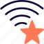 wireless, star, signal 