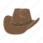 cowboy, hat, headdress, male, west, wild 