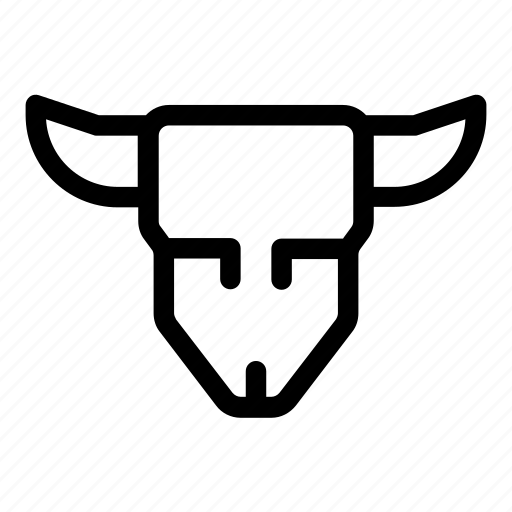 Animal, animals, bull, dead, death, desert, skull icon - Download on Iconfinder