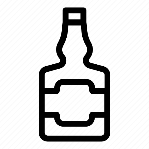Alcohol, alcoholic drink, bottle, food and restaurant, whiskey icon - Download on Iconfinder