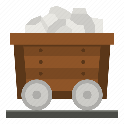 Wagon, mining, cart, coal, transportation icon - Download on Iconfinder