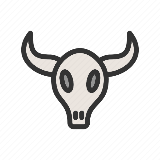 Animal, bull, cow, head, horns, wildlife icon - Download on Iconfinder