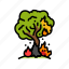 flaming, tree, wildfire, disaster, blaze, firestorm 