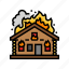 house, fire, wildfire, disaster, blaze, firestorm 