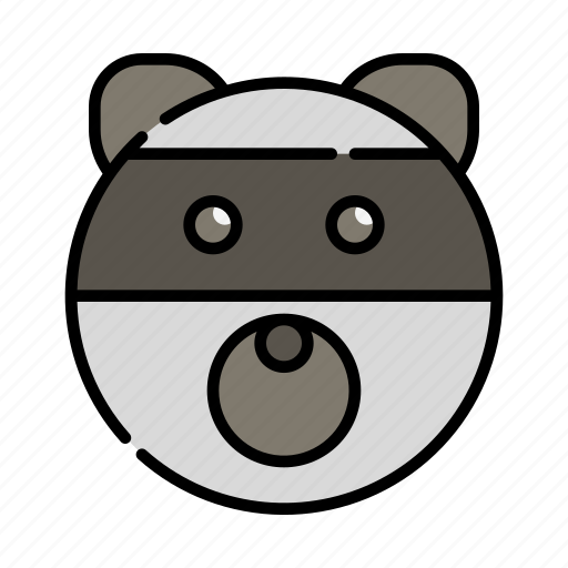 Character, racoonanimal, paw, mammal, wildlife, avatar, mask icon - Download on Iconfinder