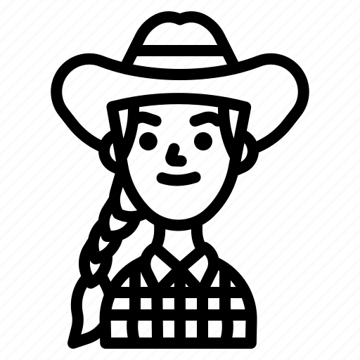 Cowgirl, western, sheriff, woman, bandit icon - Download on Iconfinder