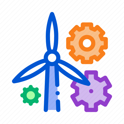 Delivery, details, installing, machine, research, settings, windmill icon - Download on Iconfinder