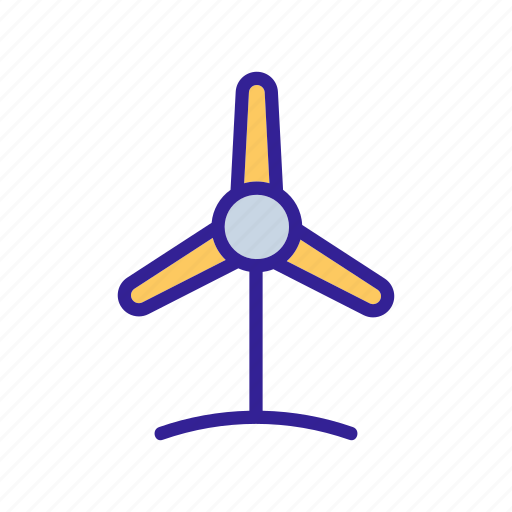 Alternative, clean, contour, eco, ecology, windmill icon - Download on Iconfinder