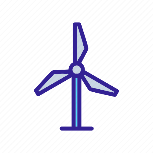 Alternative, clean, contour, eco, ecology, windmill icon - Download on Iconfinder