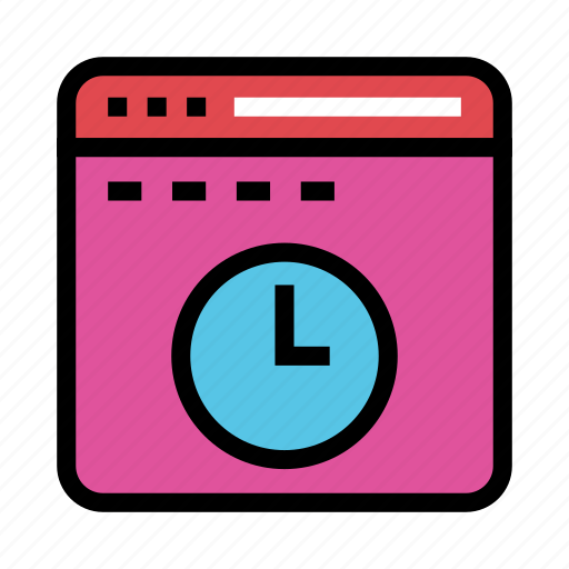 Browser, clock, internet, time, webpage icon - Download on Iconfinder