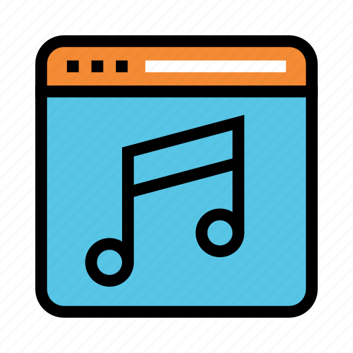 Internet, music, online, song, webpage icon - Download on Iconfinder