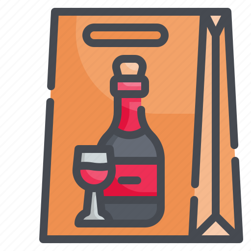 Bag, shopping, wine, gift, presents icon - Download on Iconfinder