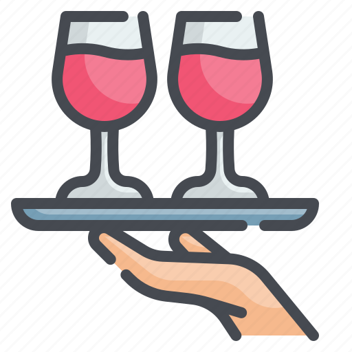 Serving, serve, waiter, wine, drinks icon - Download on Iconfinder