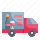 truck, wine, shipping, transport, delivery