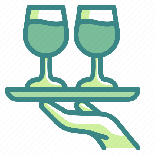 Serving, serve, waiter, wine, drinks icon - Download on Iconfinder