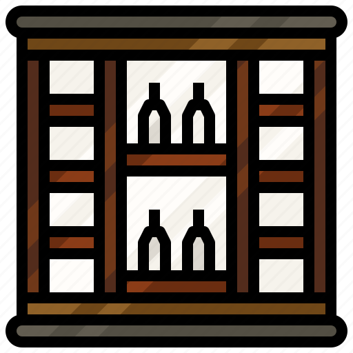 Wine, shelf, food, restaurant, winery, alcoholic, drink icon - Download on Iconfinder
