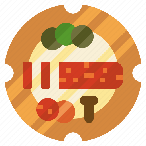 Pepperoni, sausage, slice, meat, cold, food icon - Download on Iconfinder