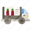 shipping, order, truck, wine, transport 