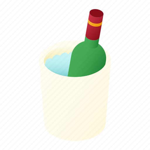 Chilling bucket, cold, bucket, ice bucket, ice, wine bottle, restaurant icon - Download on Iconfinder