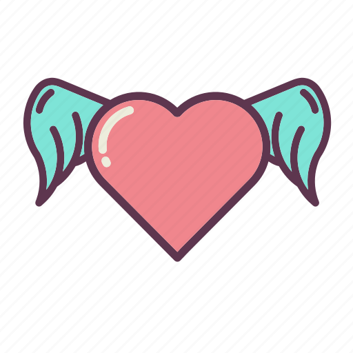 Angel, cupid, heart, hearts, love, wing, wings icon - Download on Iconfinder