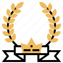 award, certificate, decoration, laurel, wreath