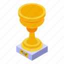 winner, gold, cup, isometric