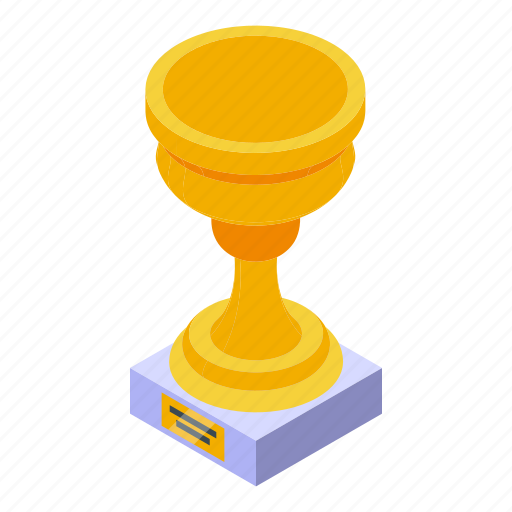 Winner, gold, cup, isometric icon - Download on Iconfinder