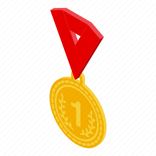 Winner, medal, isometric icon - Download on Iconfinder